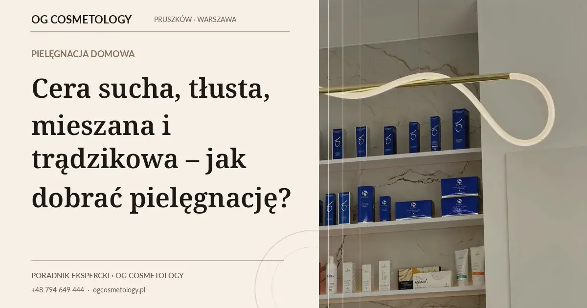 Cera sucha, tłusta, mieszana i trądzikowa – jak dobrać pielęgnację?