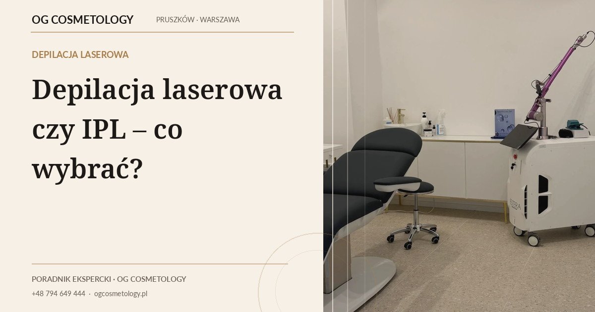 Depilacja laserowa czy IPL – co wybrać? | OG Cosmetology Pruszków