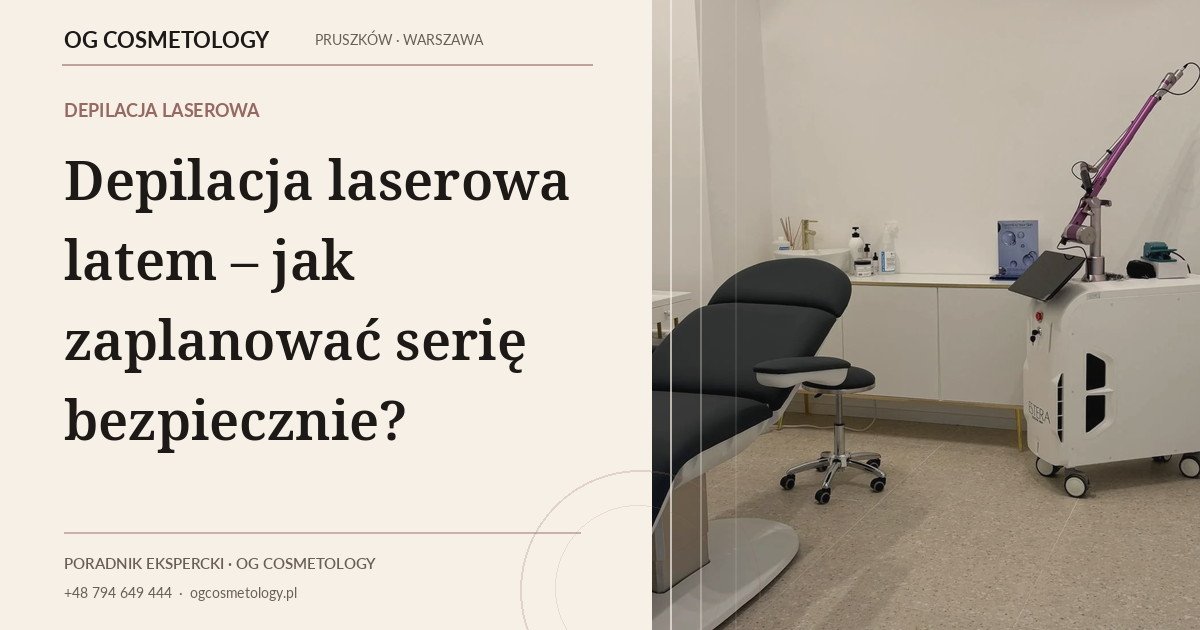 Depilacja laserowa latem – jak zaplanować serię bezpiecznie?