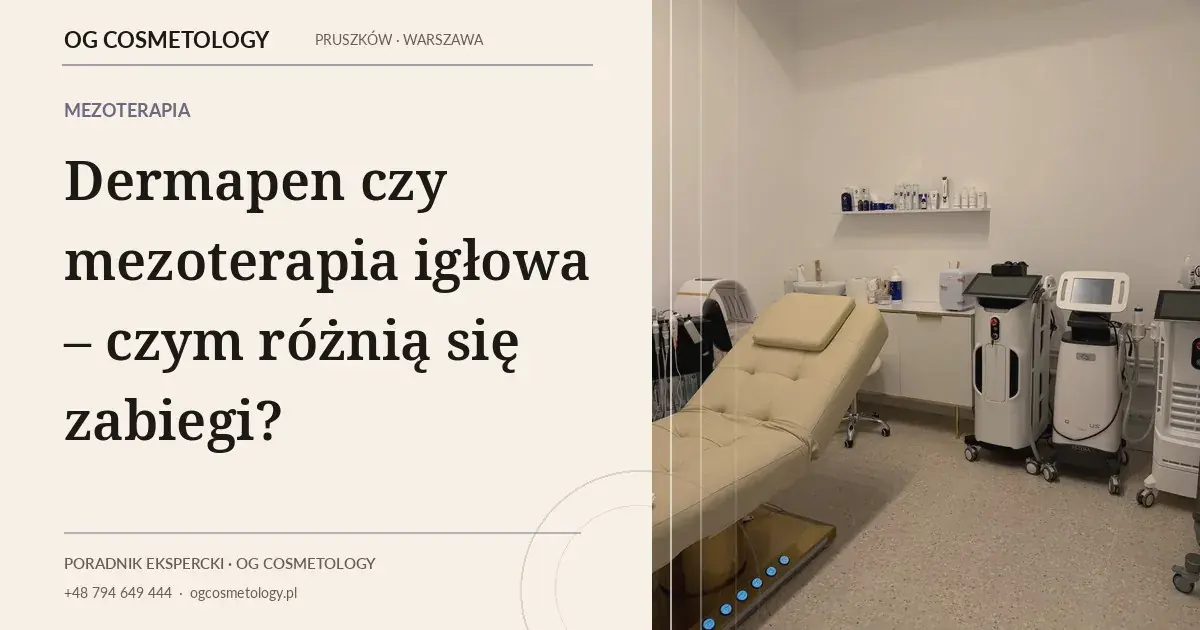 Dermapen czy mezoterapia igłowa – czym różnią się zabiegi?