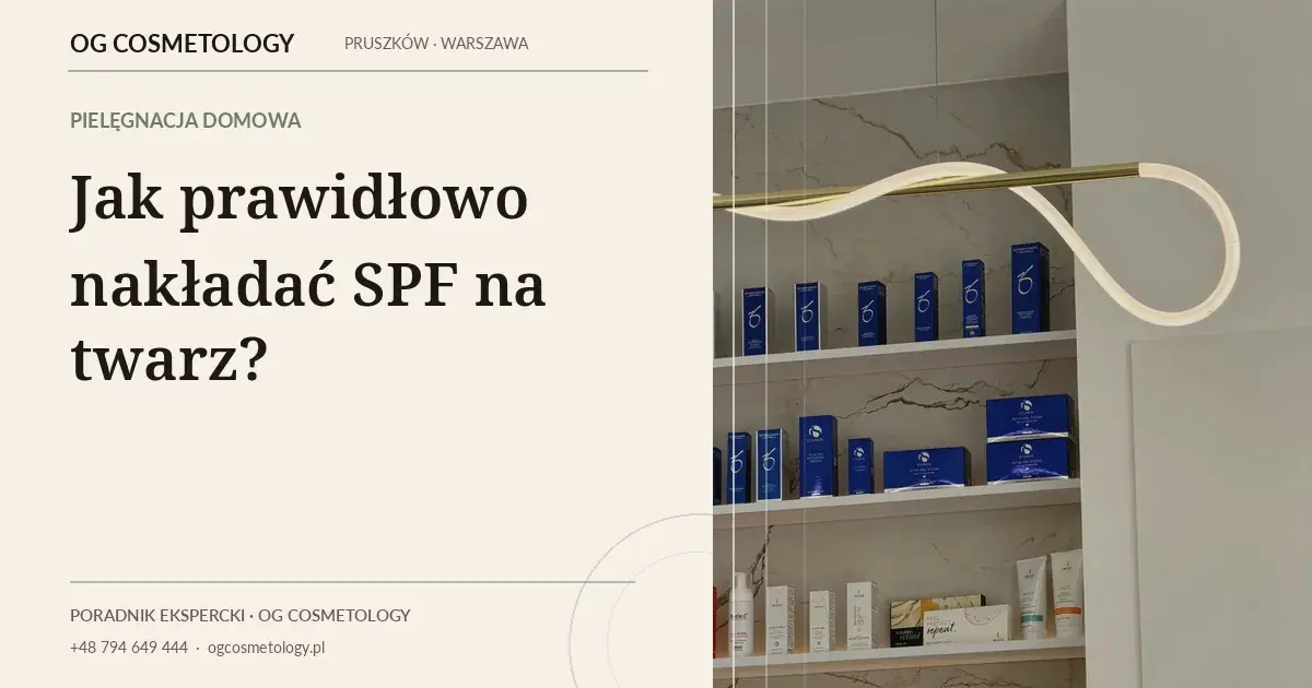 Jak prawidłowo nakładać SPF na twarz?