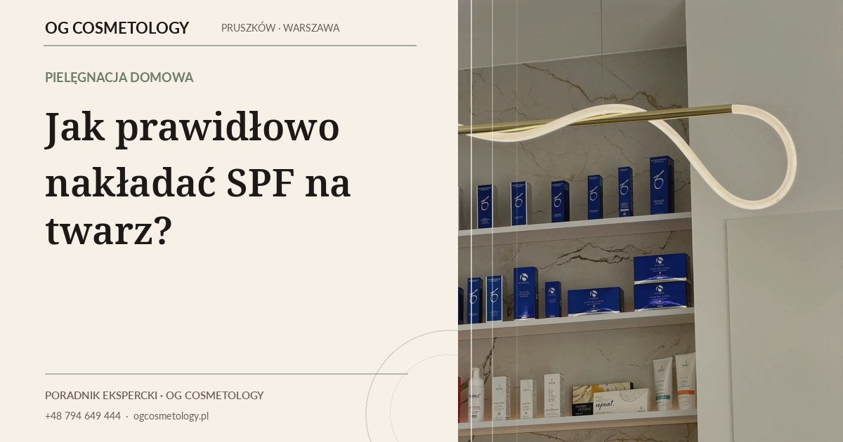 Jak prawidłowo nakładać SPF na twarz?