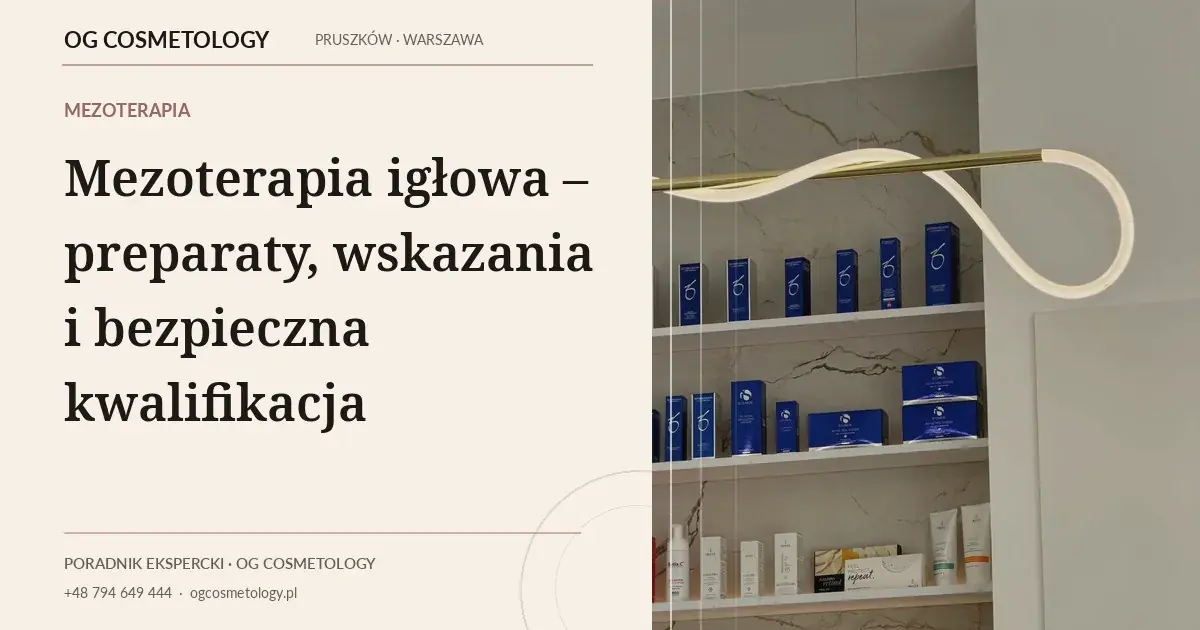 Mezoterapia igłowa – preparaty, wskazania i bezpieczna kwalifikacja