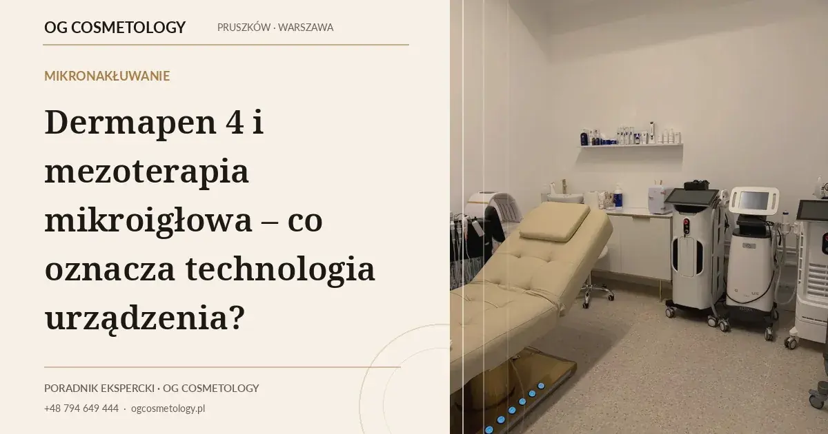 Dermapen 4 i mezoterapia mikroigłowa – co oznacza technologia urządzenia?