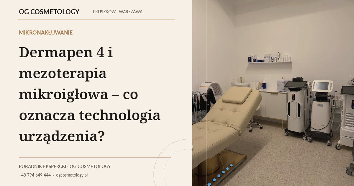 Dermapen 4 i mezoterapia mikroigłowa – co oznacza technologia urządzenia?