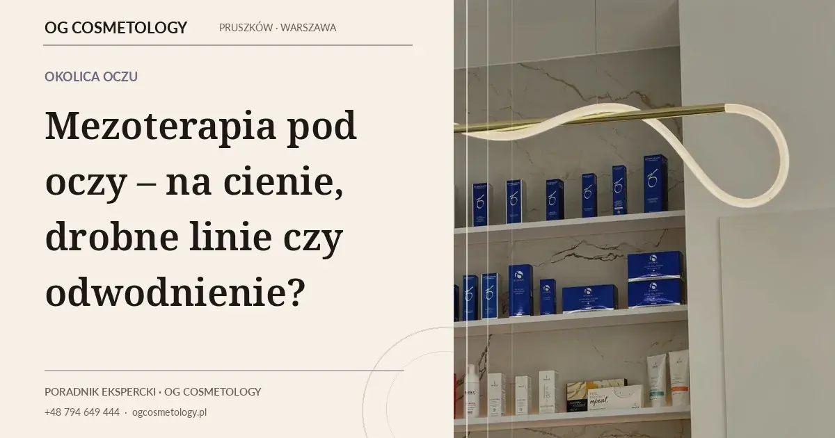 Mezoterapia pod oczy – kiedy ma sens, a kiedy trzeba wybrać inną metodę?