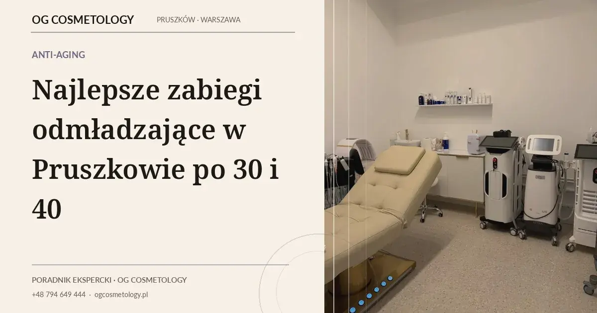 Zabiegi odmładzające po 30. i 40. roku życia – jak ułożyć plan?