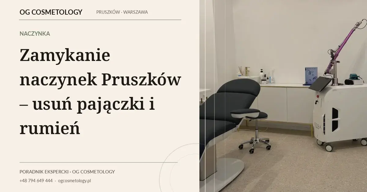 Zamykanie naczynek Pruszków – laser, IPL/BBL i rumień